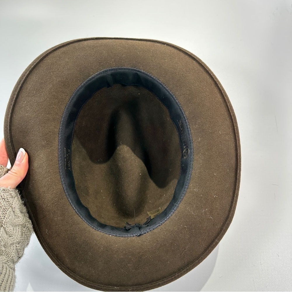 Outback Trading fedora wool felt hat Made in USA brown Large - Picture 7 of 13